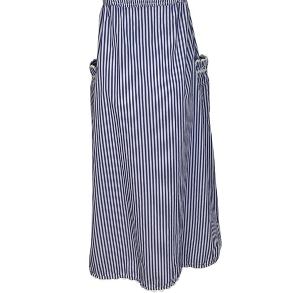 Tuckernuck Blue Stripe Georgia Dress XS Maxi Sleeveless Pockets Nautical Resort - Picture 12 of 15